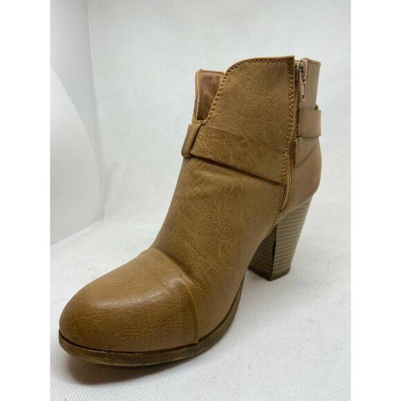 Refresh Women's Camel Leather Booties Size US 10 - Picture 7 of 10